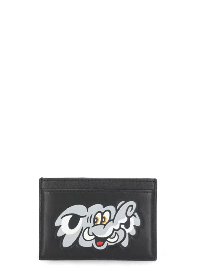 Kenzo Logo Printed Card Holder In Black