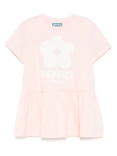 Kenzo Kids' Logo-printed Dress In Pink