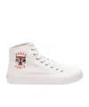 Kenzo Canvas High-top Sneakers In White