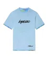 Kenzo Logo Printed Reversible Crewneck T-shirt In Blue