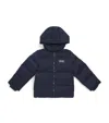 Kenzo Logo Puffer Jacket In Navy