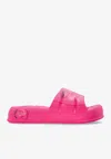 Kenzo Logo Puffer Slides In Pink