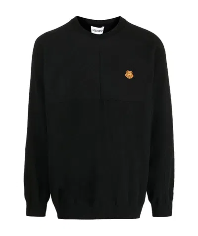 Kenzo Tiger-patch Jumper In Black