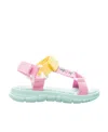 Kenzo Embossed-logo Flat Sandals In Multicolor