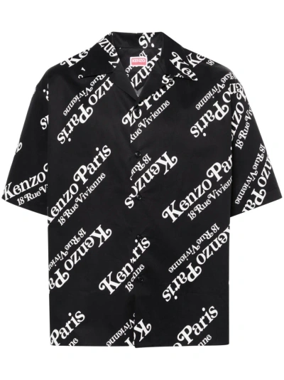 Kenzo Logo Shirt In Black  