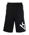 Kenzo Black Logo-print Bermuda Shorts In Black
