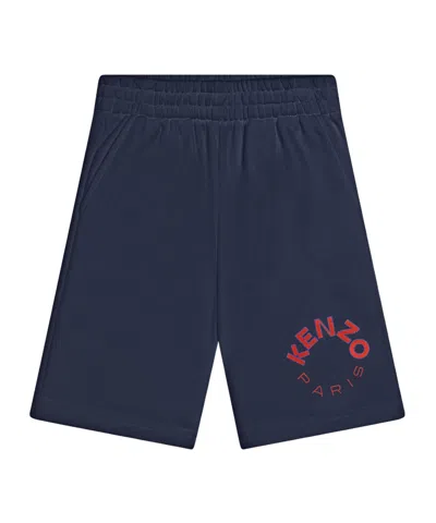 Kenzo Logo Shorts In Blue