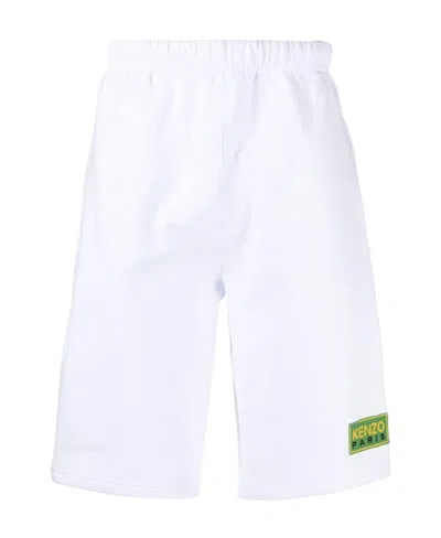 Kenzo Logo Shorts In White