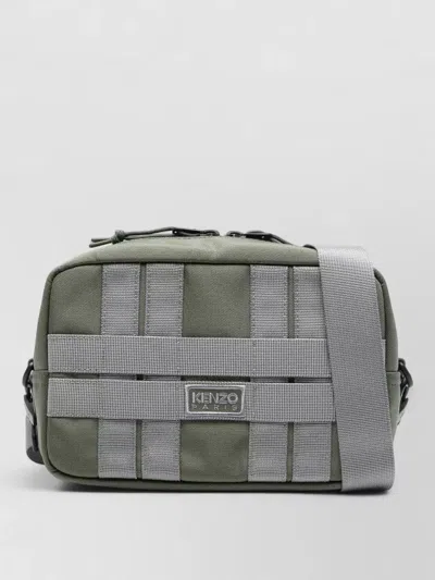 Kenzo Logo Shoulder Bag Adjustable Strap In Green