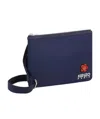 Kenzo Logo-patch Shoulder Bag In Blue