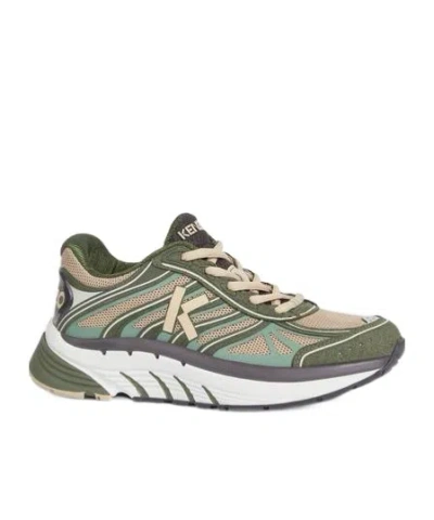Kenzo Logo Sneakers In Deep Khaki