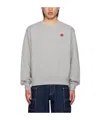 Kenzo Felpa Con Dettaglio Boke Flower In Gray