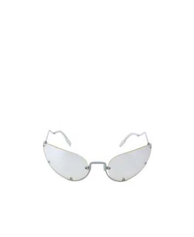 Kenzo Logo Sunglasses In White