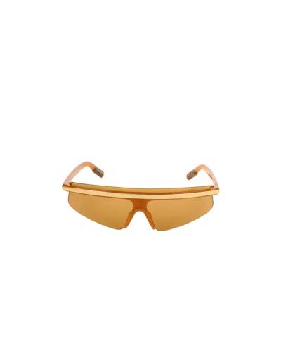 Kenzo Logo Sunglasses In Yellow