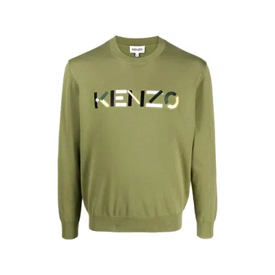 Kenzo Logo Sweater In Brown