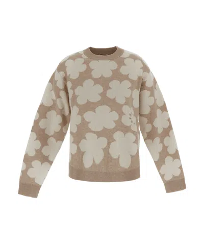 Kenzo Logo Sweater In Nude | ModeSens