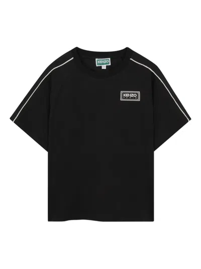 Kenzo Kids' Logo T-shirt In Black