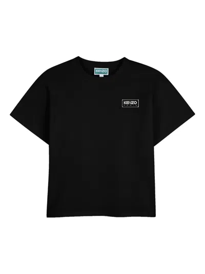 Kenzo Kids' Logo T-shirt In Black
