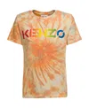 Kenzo Logo Tie-dye T-shirt In Nude