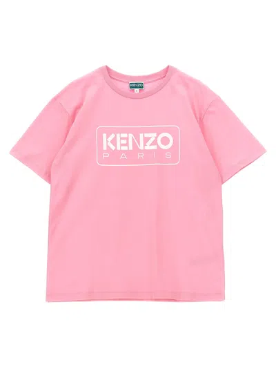 Kenzo Kids' Logo T-shirt In Pink