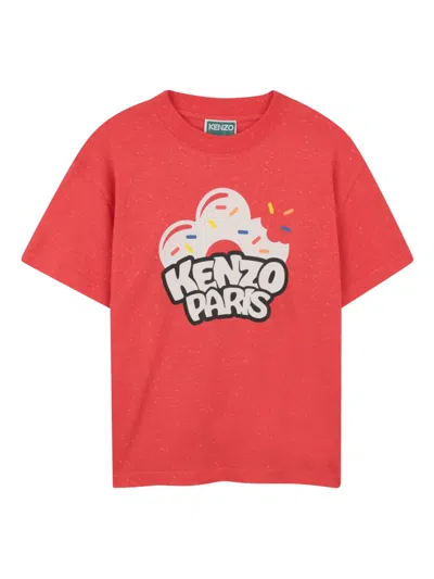 Kenzo Kids' Logo T-shirt In Pink