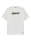 Kenzo Pure Cotton Graphic T-shirt For Comfort In White