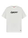Kenzo Pure Cotton Graphic T-shirt For Comfort In White