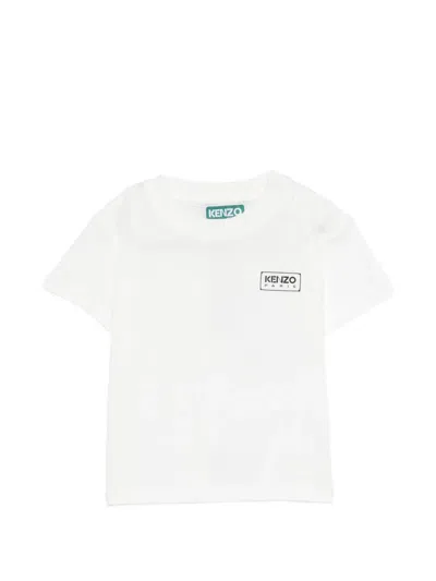 Kenzo Babies' Logo T-shirt In White