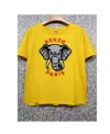 Kenzo Elephant Print T-shirt In Yellow