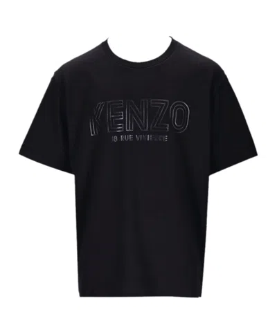 Kenzo Logo-tape T-shirt In Black