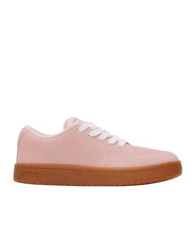 Kenzo Logo-taped Low-cut Casual Shoes In Brown