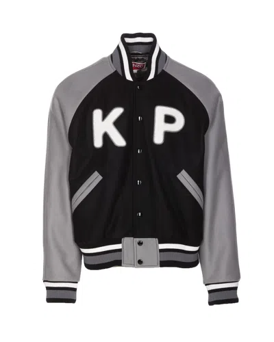 Kenzo Logo-appliqué Bomber Jacket In Black