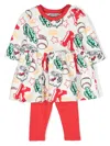 Kenzo Printed Leggings And Dress Set In Neutrals