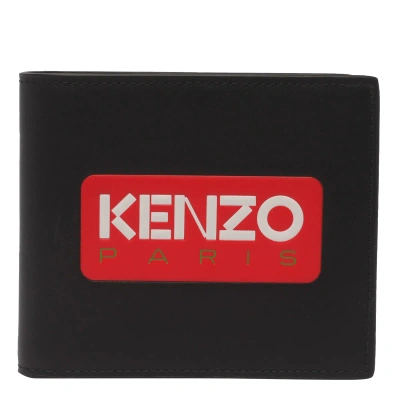 Kenzo Logo Wallet In Nero