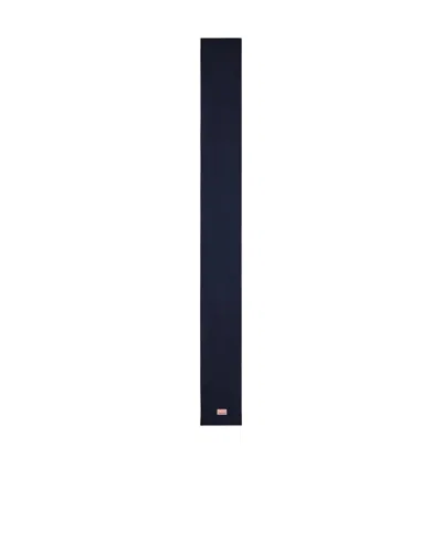 Kenzo Logo Wool Scarf In Black