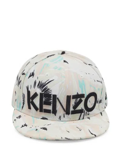 Pre-owned Kenzo Logo-detail Baseball Cap In Neutrals