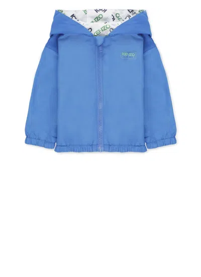 Kenzo Kids' Logoed Jacket In Blue