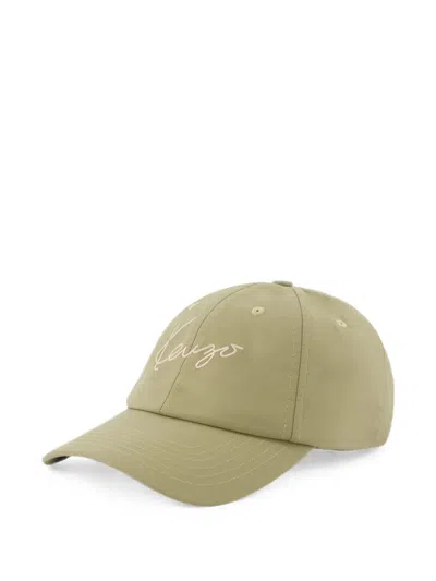 Kenzo Logo-embroidered Baseball Cap In Green