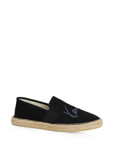 Kenzo Logo-embroidered Espadrilles In Animal Print