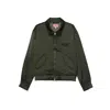 Kenzo Logo-embroidered Flap-pocket Jacket In Green