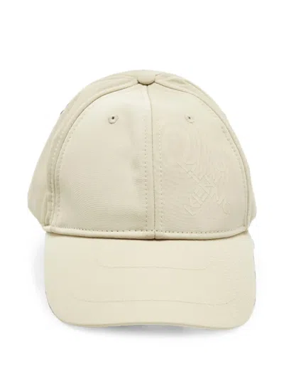 Pre-owned Kenzo Logo-embroidered Nylon Cap In Neutral