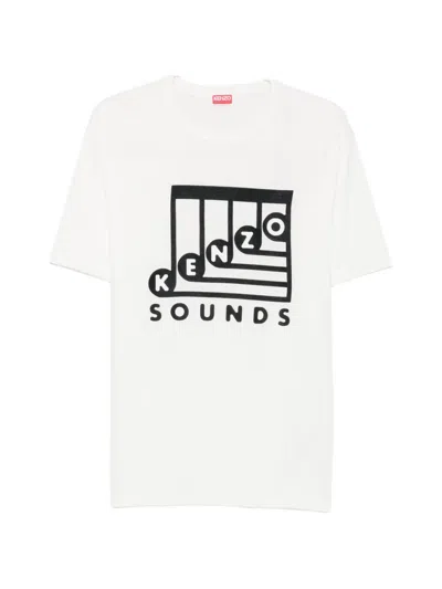 Kenzo Logo-embroidered T-shirt In White