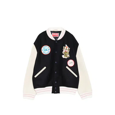 KENZO LOGO-PATCH BOMBER JACKET
