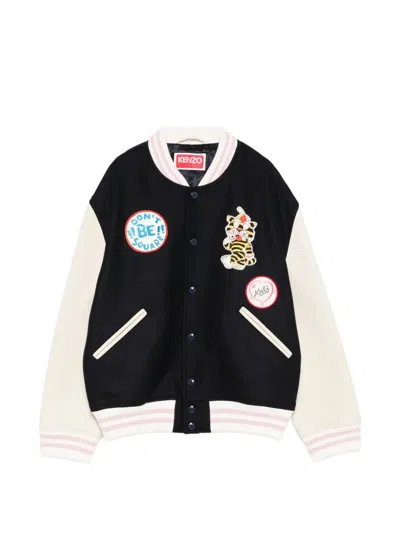 Kenzo Logo-patch Bomber Jacket In Multi