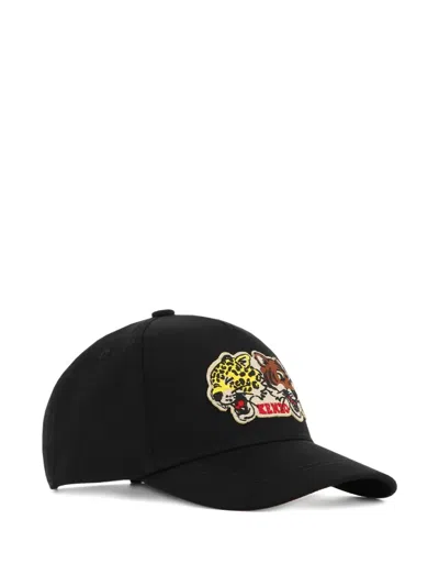 Kenzo Kids' Logo-patch Cap In Black
