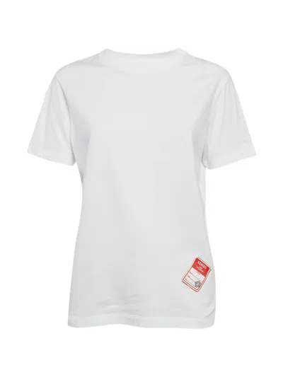 Pre-owned Kenzo Logo-patch Crew-neck T-shirt In White
