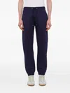 Kenzo Logo-patch Drawstring Track Pants In Blue