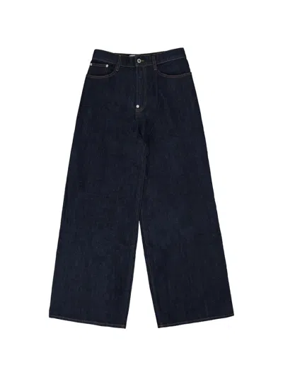 Kenzo Logo-patch Jeans In Blue