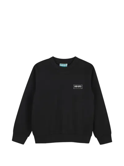 Kenzo Kids' Logo-patch Sweater In Black