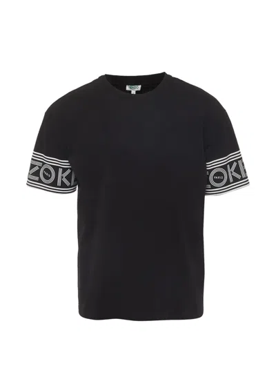 Pre-owned Kenzo Logo-print Short-sleeve T-shirt In Black